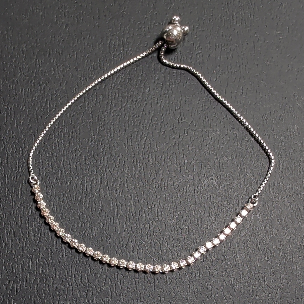 Genuine Pandora Silver Bracelet with Zirconias